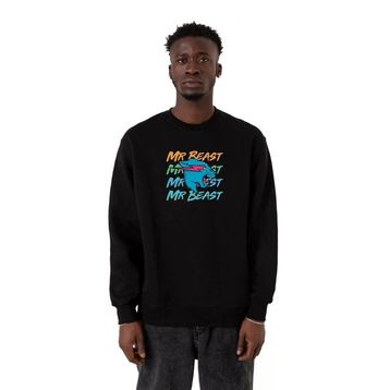 Tshirthane P22846S6845 Siyah Erkek Sweatshirt