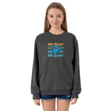Tshirthane P22848S2272 Füme Kadın Sweatshirt