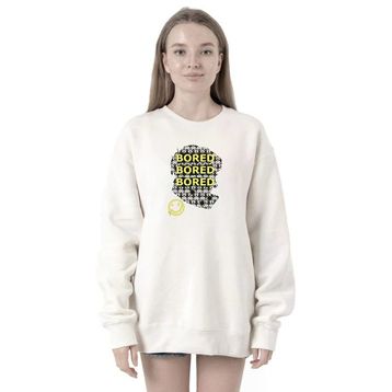 Tshirthane P22884S8996 Sherlock Bored Beyaz 2ip Kadın Sweatshirt