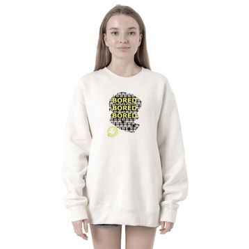 Tshirthane P22884S8996 Sherlock Bored Beyaz 2ip Kadın Sweatshirt