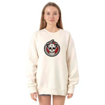 Tshirthane P23200S7517 The Purge the Forever Purge Ekru 2ip Kadın Sweatshirt