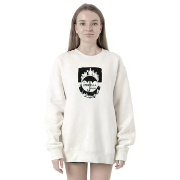 Tshirthane P23244S7205 The Umbrella Academy Dark Essential 2ip Kadın Beyaz Sweatshirt