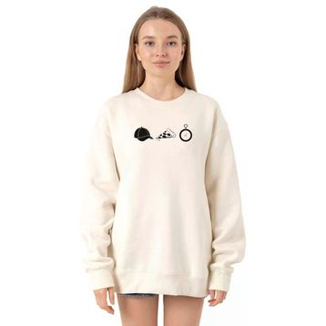 Tshirthane P23317S247 Ekru Kadın Sweatshirt