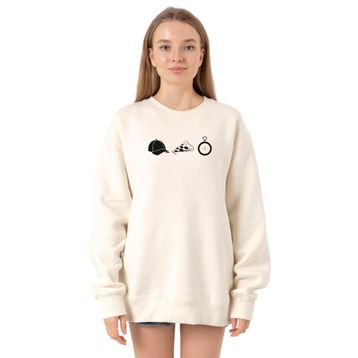 Tshirthane P23317S247 Ekru Kadın Sweatshirt