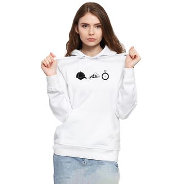 Tshirthane P23324S5238 The Walking Dead Glenn Rhee Symbols 3ip Kapşonlu Kadın Beyaz Sweatshirt