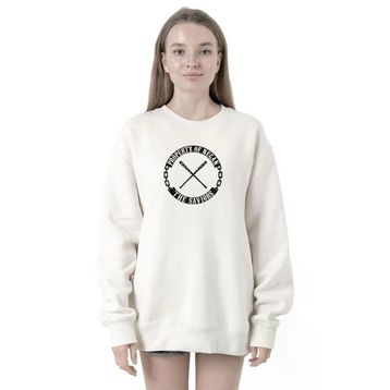 Tshirthane P23344S3514 The Walking Dead Property Of Negan 2ip Kadın Beyaz Sweatshirt