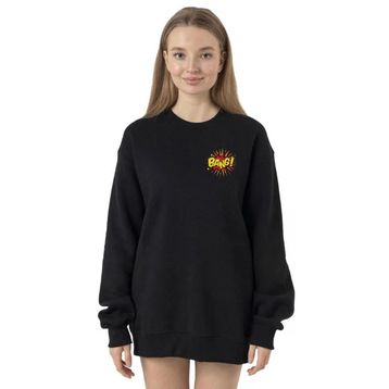 Tshirthane P23726S1470 Siyah Kadın Sweatshirt