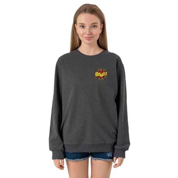 Tshirthane P23727S6271 Füme Kadın Sweatshirt