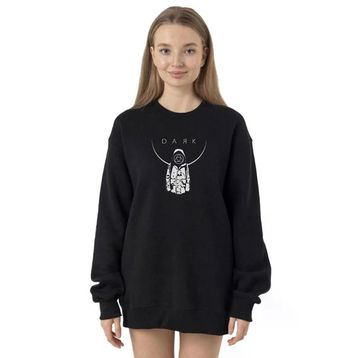 Tshirthane P23990S2661 Siyah Kadın Sweatshirt