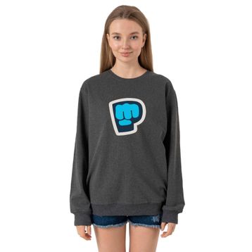 Tshirthane P24063S7509 Füme Kadın Sweatshirt