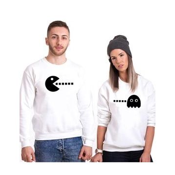 Tshirthane Pacman 2'li Sevgili Sweatshirt