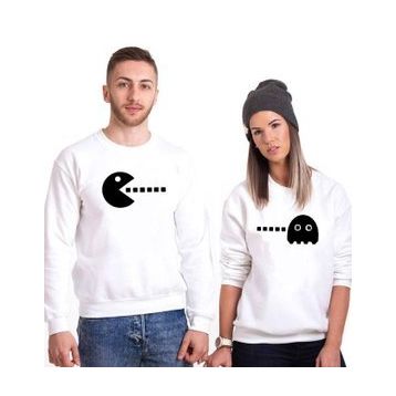 Tshirthane Pacman 2'li Sevgili Sweatshirt