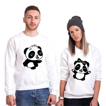 Tshirthane Panda Dans 2'li Sevgili Sweatshirt