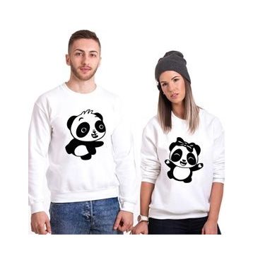 Tshirthane Panda Dans 2'li Sevgili Sweatshirt