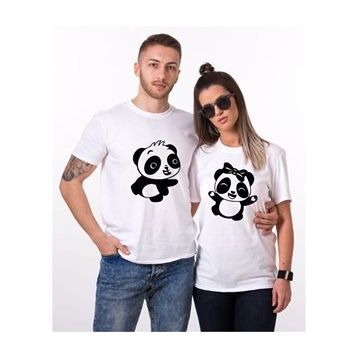 Tshirthane Panda Dans 2'li Sevgili T-shirt