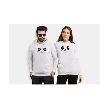 Tshirthane Panda Gözler 2'li Sevgili Sweatshirt