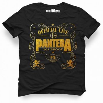 Tshirthane Pantera 101 Proof Siyah Erkek T-shirt