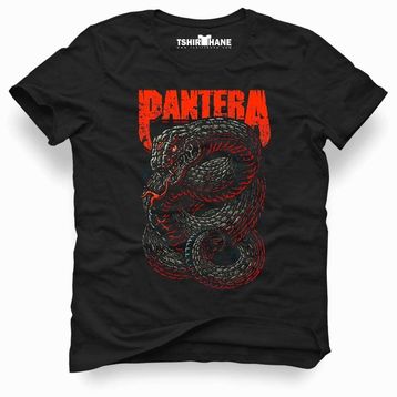 Tshirthane Pantera Snake Siyah Erkek T-shirt