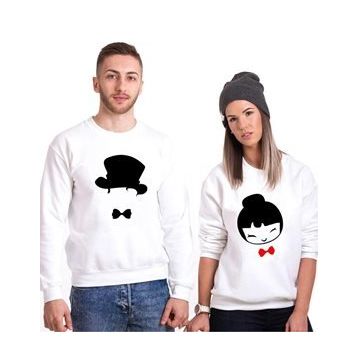 Tshirthane Papyon 2'li Sevgili Sweatshirt