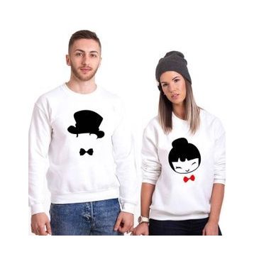 Tshirthane Papyon 2'li Sevgili Sweatshirt