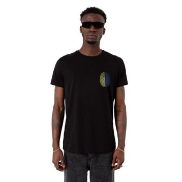 Tshirthane Parmak İzi Sarı Lacivert Siyah Erkek T-shirt