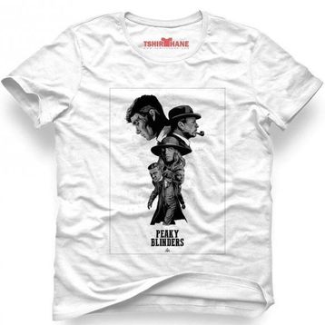 Tshirthane Peaky Blinders Tommy Shelby Cillian Murphy Sam Neill Helen Mccrory Siyah Erkek T-shirt