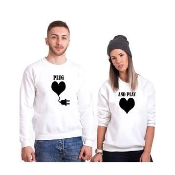 Tshirthane Plug And Play 2'li Sevgili Sweatshirt