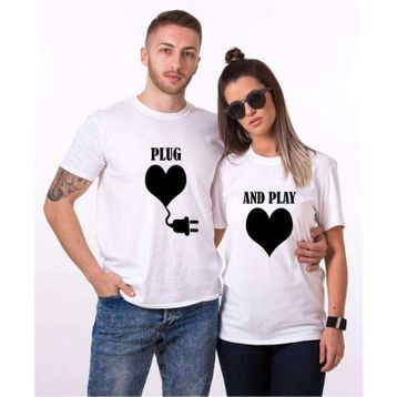 Tshirthane Plug And Play 2'li Sevgili T-shirt