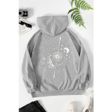 Tshirthane Pusula Sırt Baskılı Unisex Sweatshirt