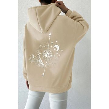 Tshirthane Pusula Sırt Baskılı Unisex Sweatshirt