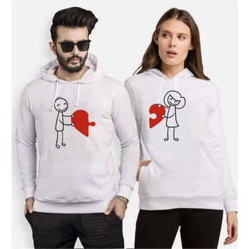 Tshirthane Puzzle Heart 2'li Sevgili T-shirt