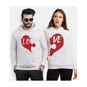 Tshirthane Puzzle Kalp Lo Ve 2'li Sevgili T-shirt