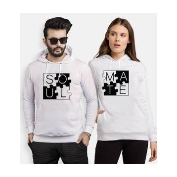 Tshirthane Puzzle Soul Mate 2'li Sevgili Sweatshirt