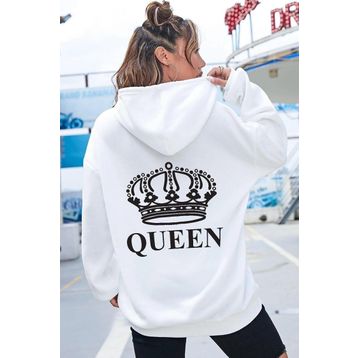 Tshirthane Quenn Sırt Baskılı Unisex Sweatshirt
