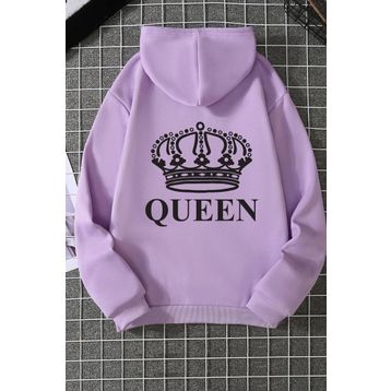 Tshirthane Quenn Sırt Baskılı Unisex Sweatshirt