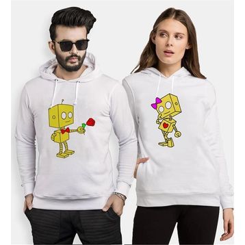 Tshirthane Romantik Robot 2'li Sevgili Sweatshirt