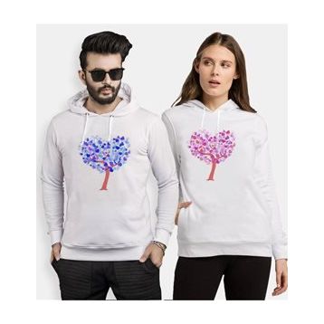Tshirthane Sevgi Ağacı Sevgili Kombinleri Uzunkollu Sweatshirt