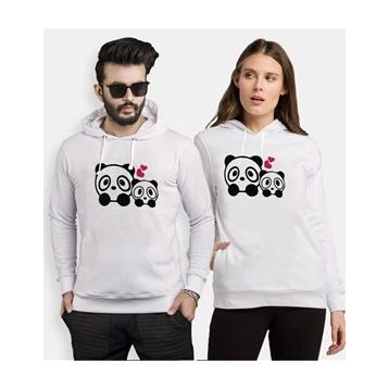 Tshirthane Sevimli Pandalar 2'li Sevgili Sweatshirt