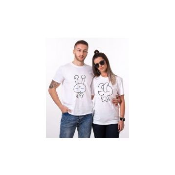 Tshirthane Sevimli Tavşan 2'li Sevgili T-shirt