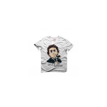 Tshirthane Sherlock Holmes Robert Downey Jr Beyaz Erkek T-shirt