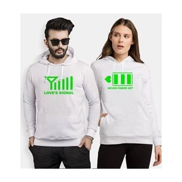 Tshirthane Signal Power Aşkın Gücü 2'li Sevgili Sweatshirt