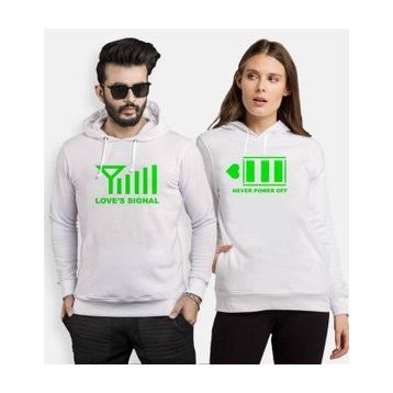Tshirthane Signal Power Aşkın Gücü 2'li Sevgili Sweatshirt