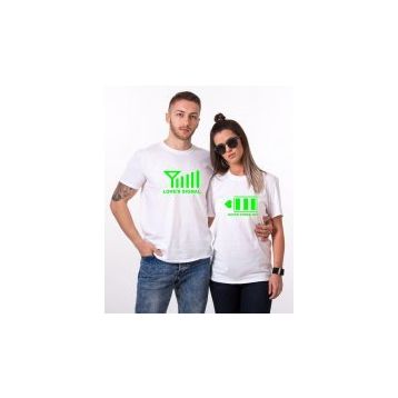Tshirthane Signal Power Aşkın Gücü 2'li Sevgili T-shirt