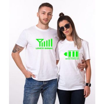 Tshirthane Signal Power Aşkın Gücü 2'li Sevgili T-shirt