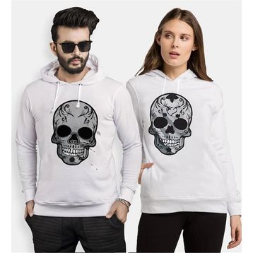 Tshirthane Skull 2'li Sevgili Sweatshirt