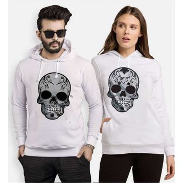 Tshirthane Skull 2'li Sevgili Sweatshirt