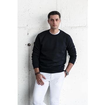Tshirthane Slimfit Sıfır Yaka Basic 3 İplik Erkek Sweatshirt