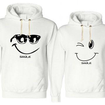 Tshirthane Smile 2'li Sevgili Sweatshirt