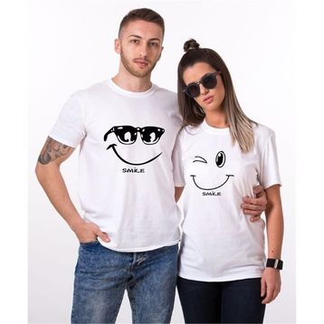Tshirthane Smile 2'li Sevgili T-shirt
