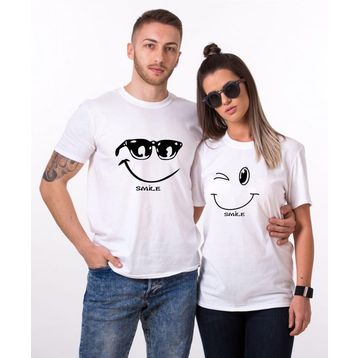 Tshirthane Smile 2'li Sevgili T-shirt